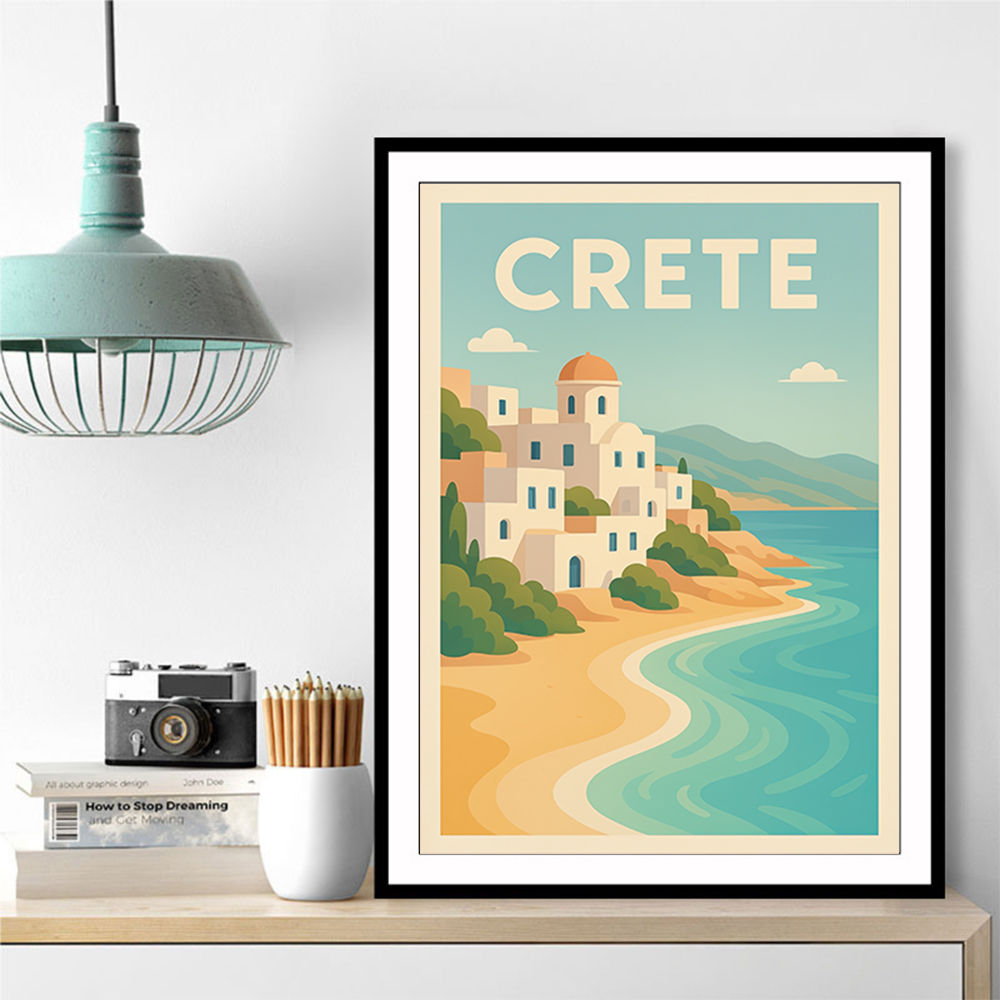 Crete Travel Poster 2 Wall Art