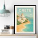 Crete Travel Poster 2 Wall Art