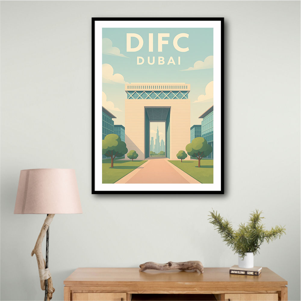 DIFC Dubai Poster 1 Wall Art