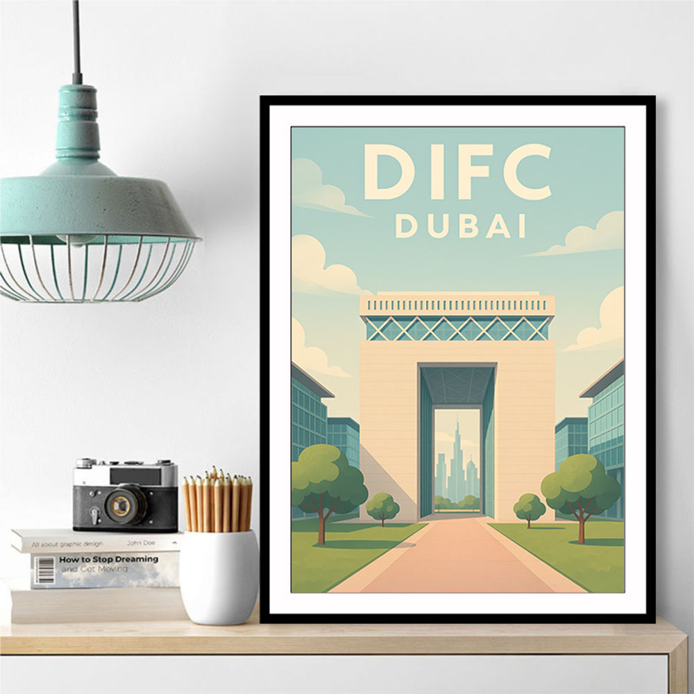 DIFC Dubai Poster 1 Wall Art