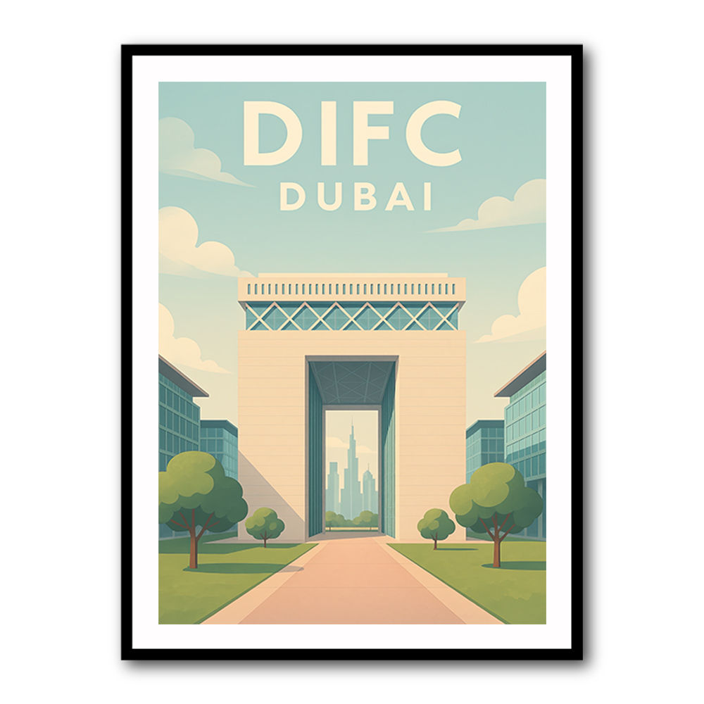 DIFC Dubai Poster 1 Wall Art