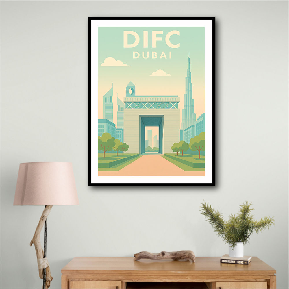DIFC Dubai Poster Wall Art