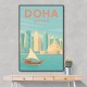 Doha Travel Poster Wall Art