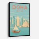 Doha Travel Poster Wall Art