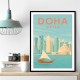 Doha Travel Poster Wall Art