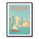 Doha Travel Poster Wall Art