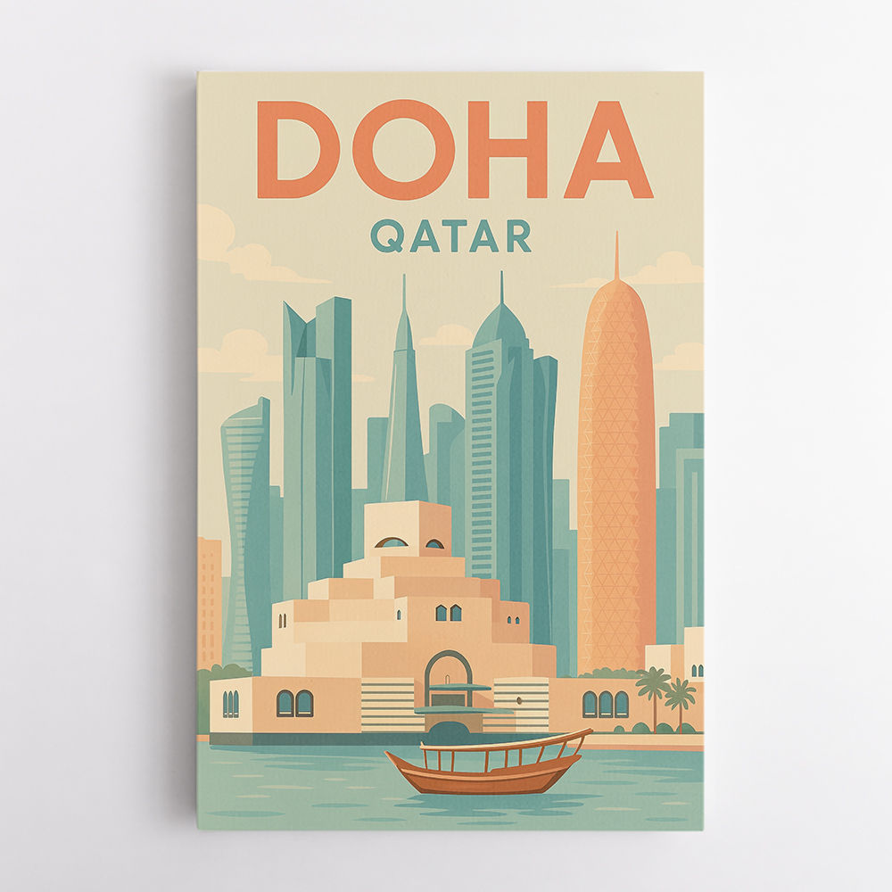 Doha Travel Poster1 Wall Art
