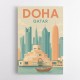 Doha Travel Poster1 Wall Art