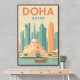 Doha Travel Poster1 Wall Art
