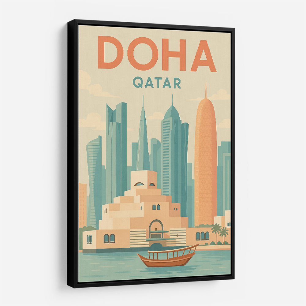 Doha Travel Poster1 Wall Art