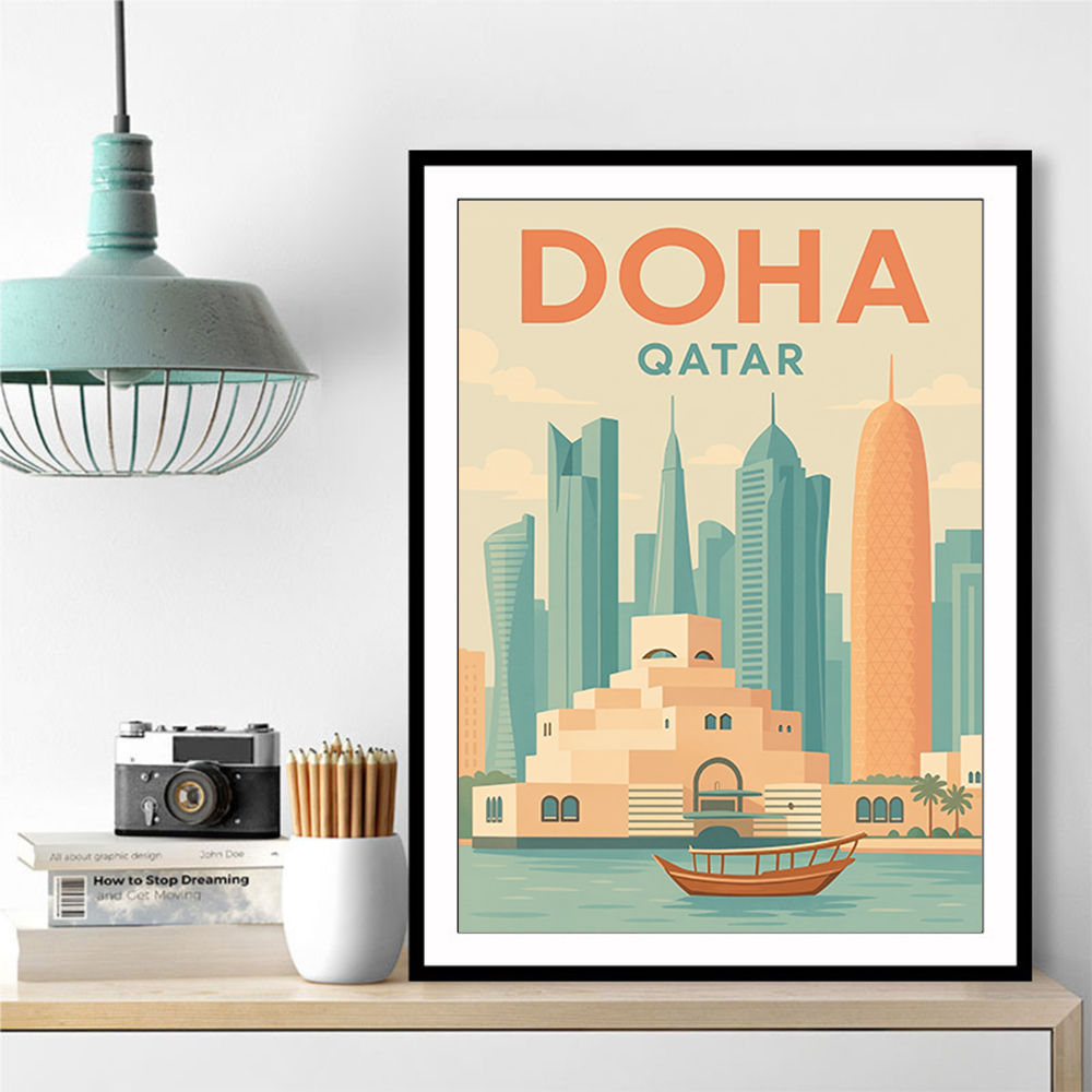 Doha Travel Poster1 Wall Art