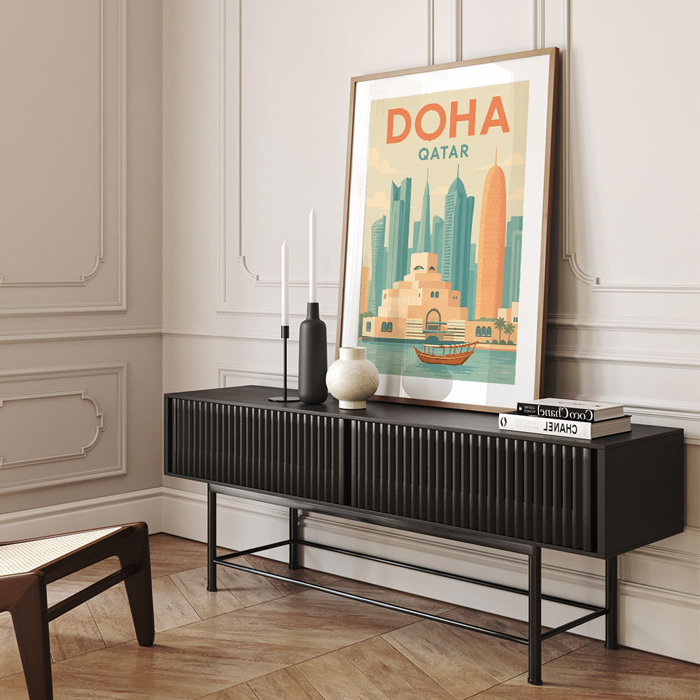 Doha Travel Poster1 Wall Art