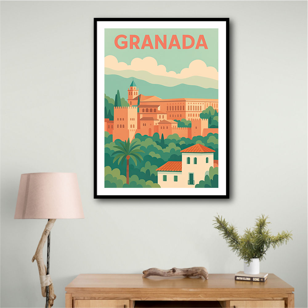 Granada Travel Poster 1 Wall Art