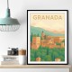 Granada Travel Poster Wall Art