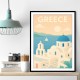 Greece Travel Poster Simple 1 Wall Art