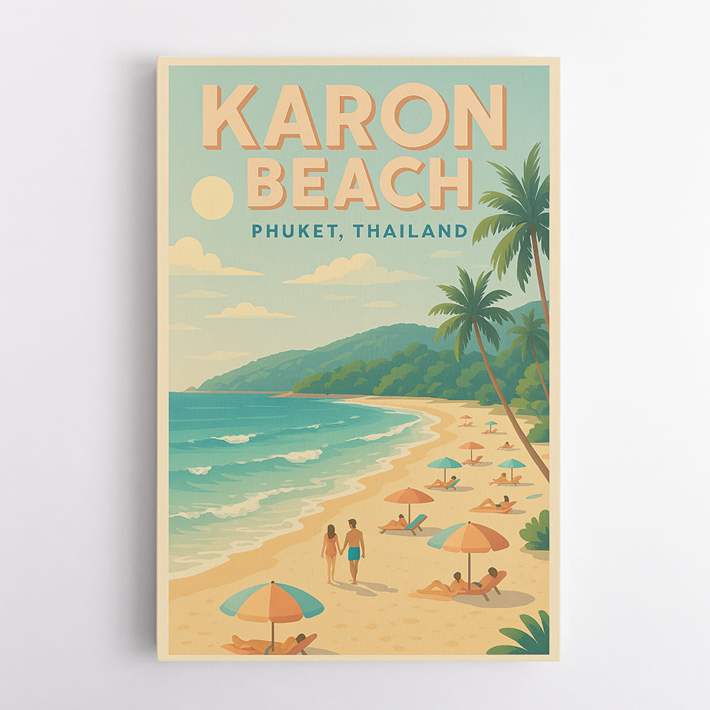 Karon Beach Phuket Thailand Travel Poster 1 Wall Art