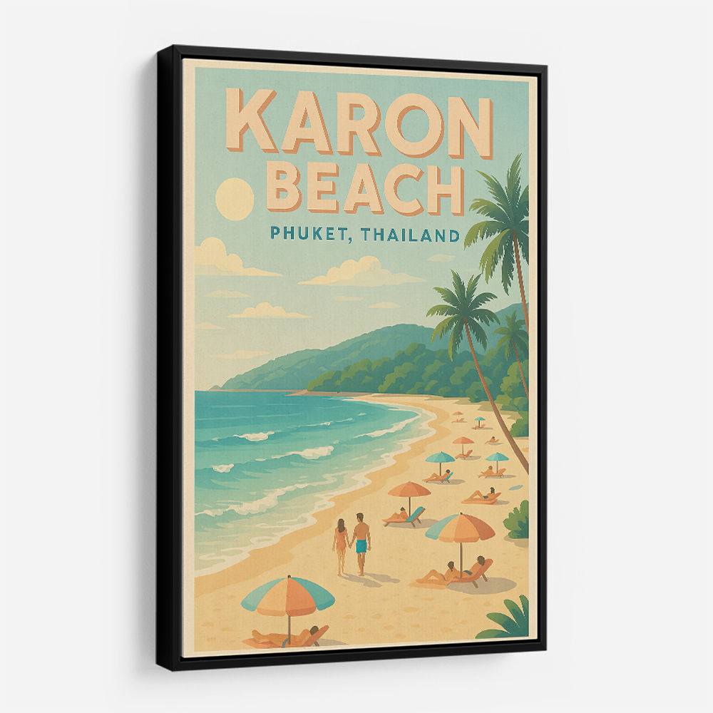 Karon Beach Phuket Thailand Travel Poster 1 Wall Art