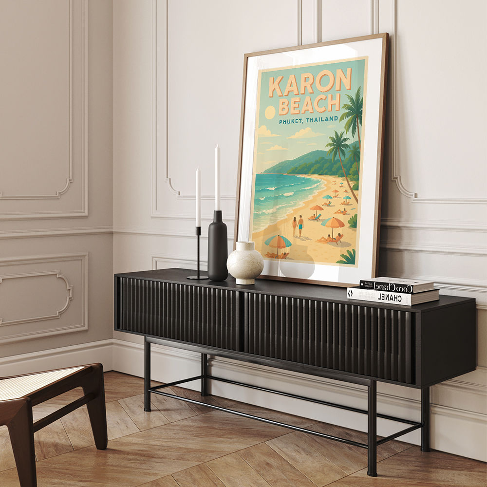 Karon Beach Phuket Thailand Travel Poster 1 Wall Art