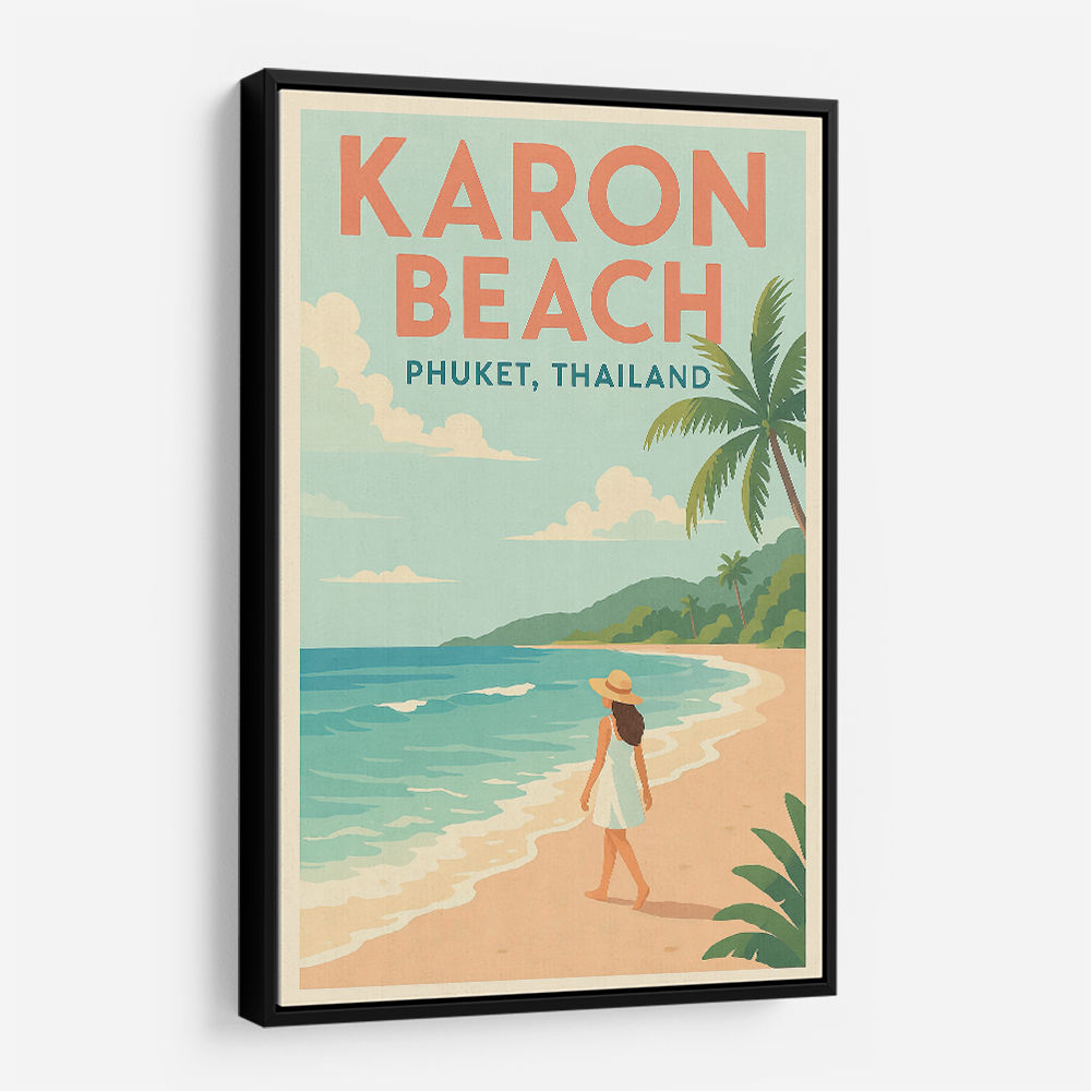 Karon Beach Phuket Thailand Travel Poster Wall Art