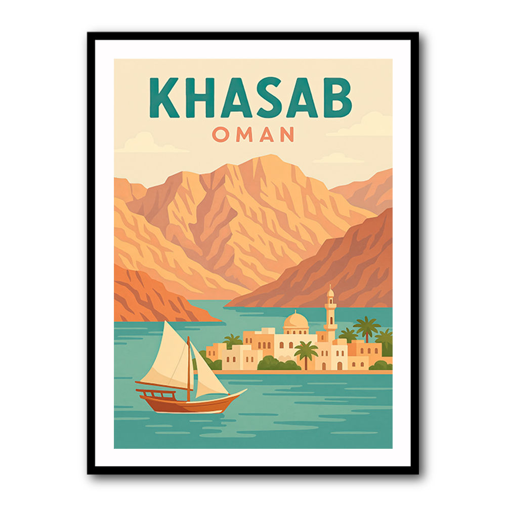 Khasab Travel Poster  Wall Art