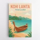 Koh Lanta 1 Thailand Travel Poster  Wall Art