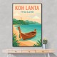Koh Lanta 1 Thailand Travel Poster  Wall Art