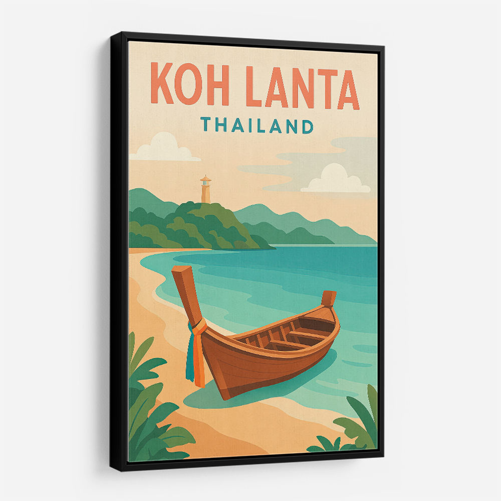 Koh Lanta 1 Thailand Travel Poster  Wall Art