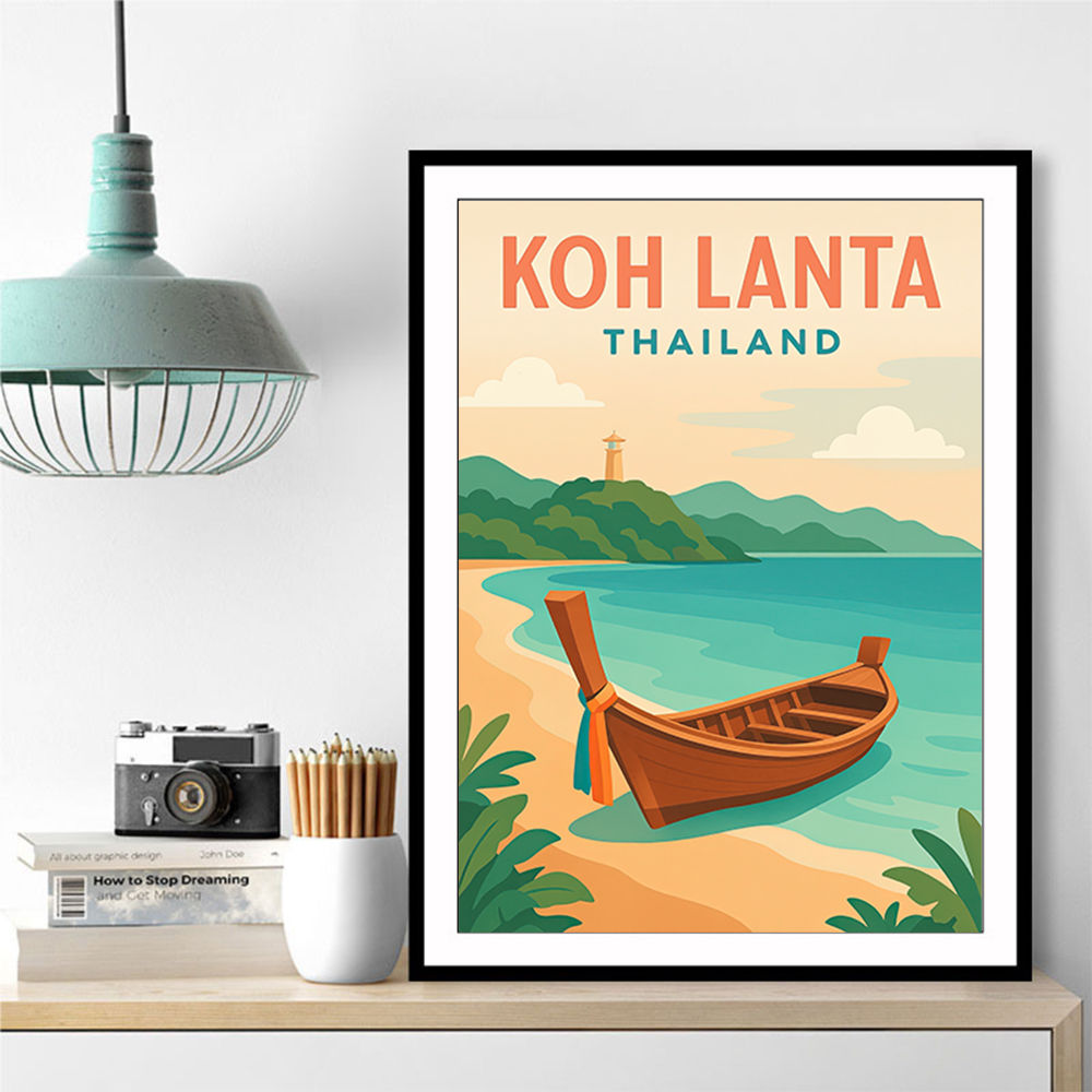Koh Lanta 1 Thailand Travel Poster  Wall Art