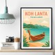 Koh Lanta 1 Thailand Travel Poster  Wall Art