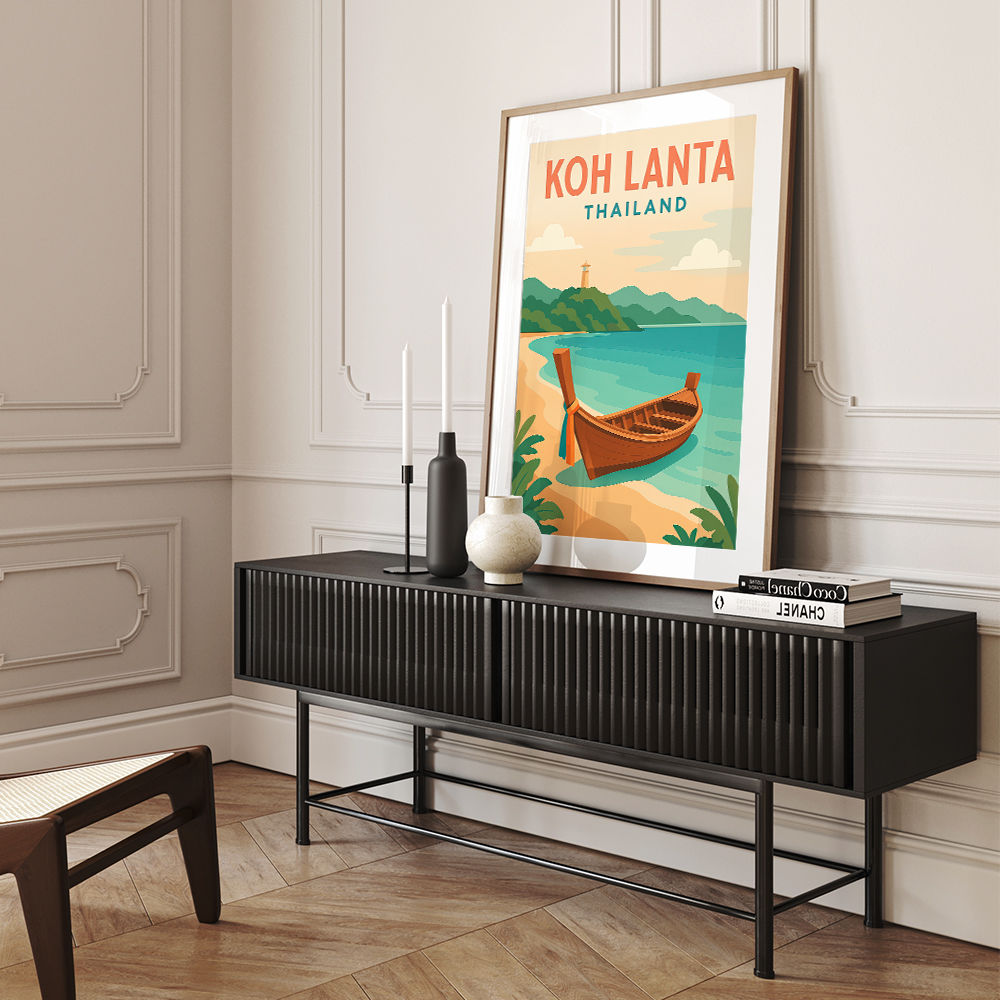 Koh Lanta 1 Thailand Travel Poster  Wall Art