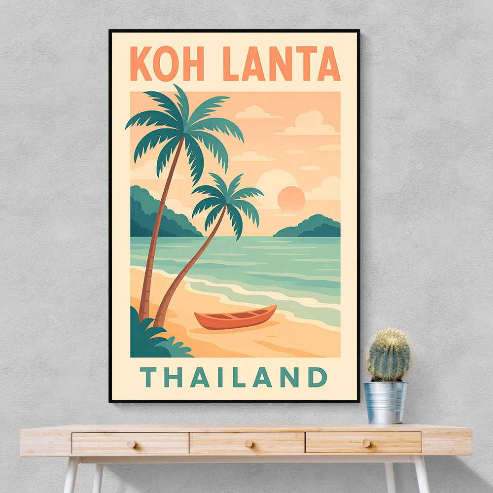 Koh Lanta Thailand Travel Poster  Wall Art