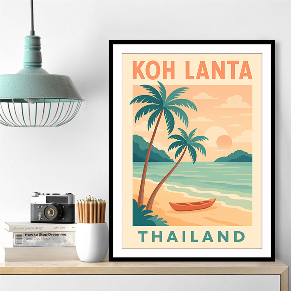 Koh Lanta Thailand Travel Poster  Wall Art