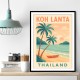 Koh Lanta Thailand Travel Poster  Wall Art