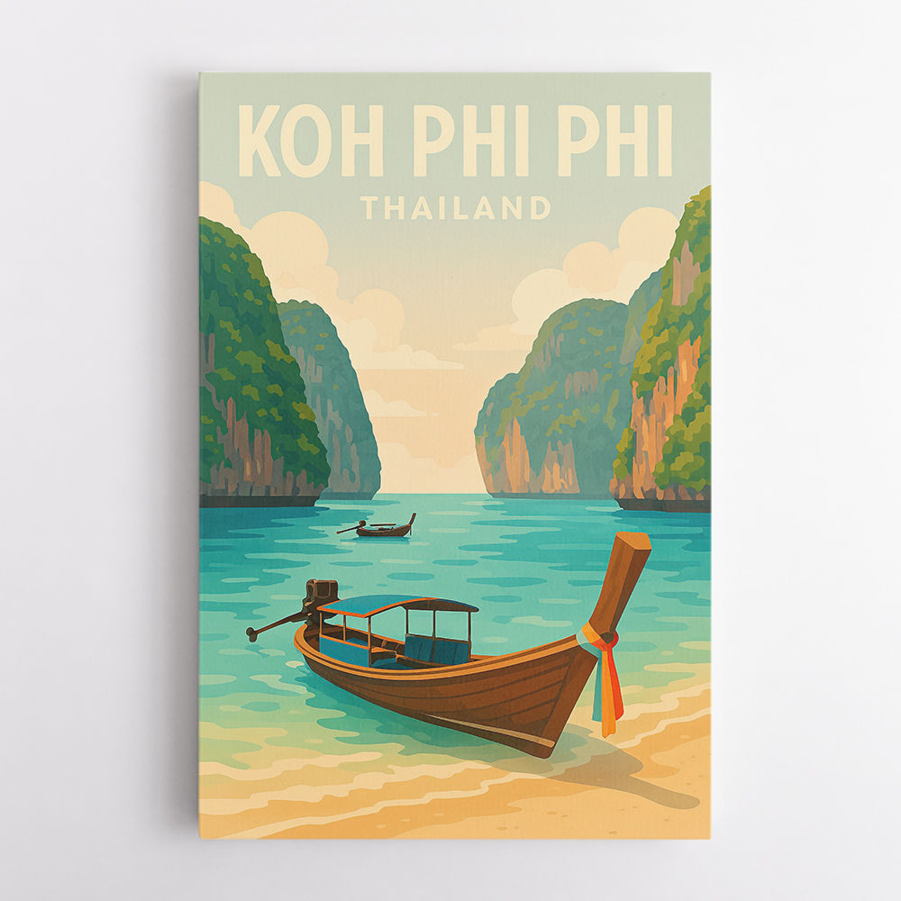 Koh Phi Phi Thailand Travel Poster 1  Wall Art