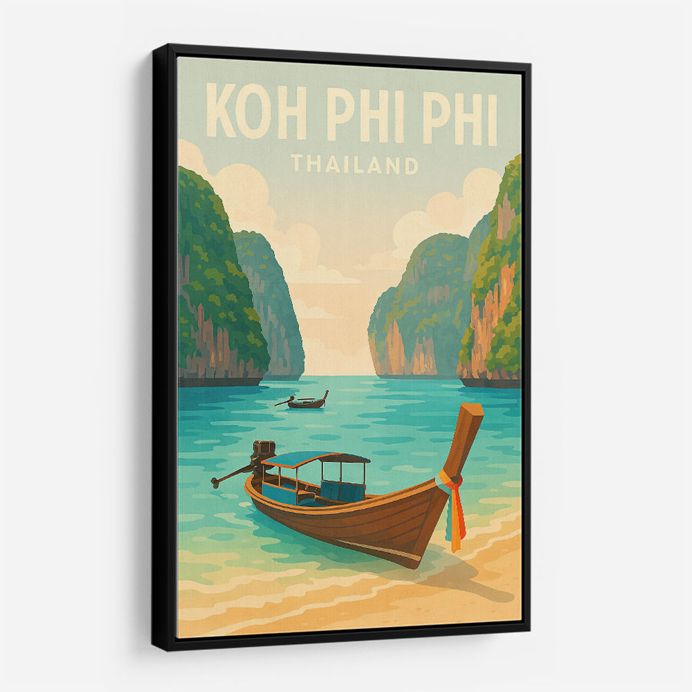 Koh Phi Phi Thailand Travel Poster 1  Wall Art