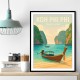 Koh Phi Phi Thailand Travel Poster 1  Wall Art
