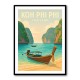 Koh Phi Phi Thailand Travel Poster 1  Wall Art