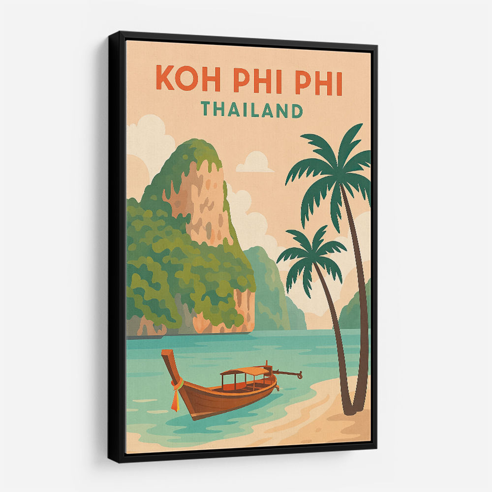 Koh Phi Phi Thailand Travel Poster  Wall Art