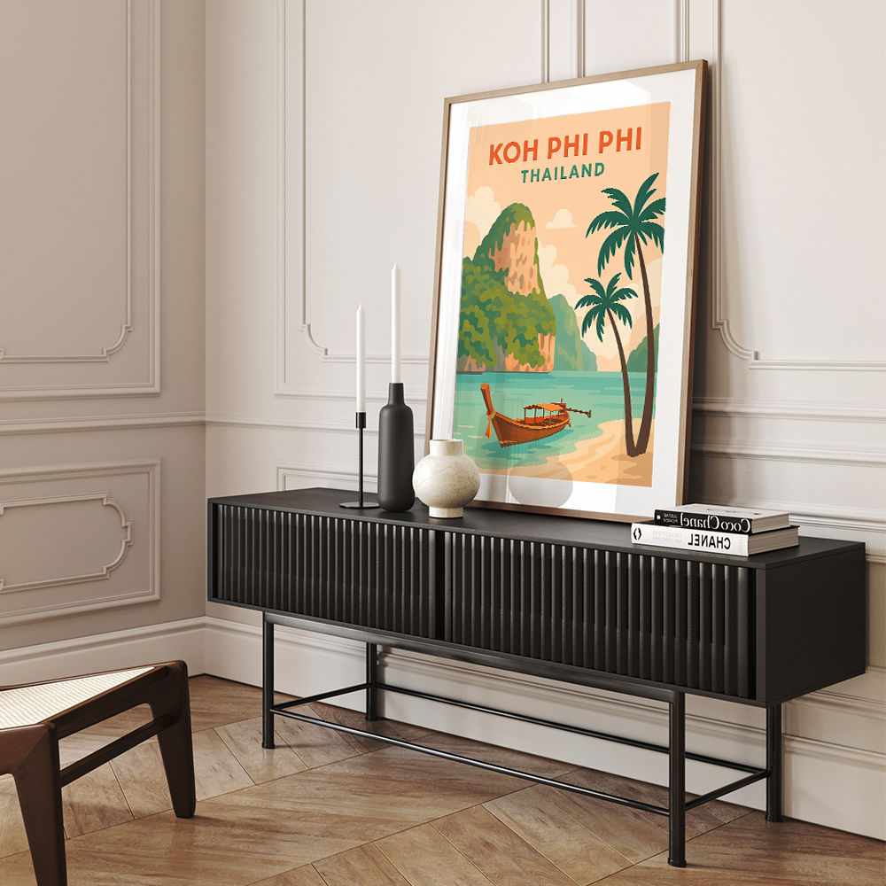 Koh Phi Phi Thailand Travel Poster  Wall Art