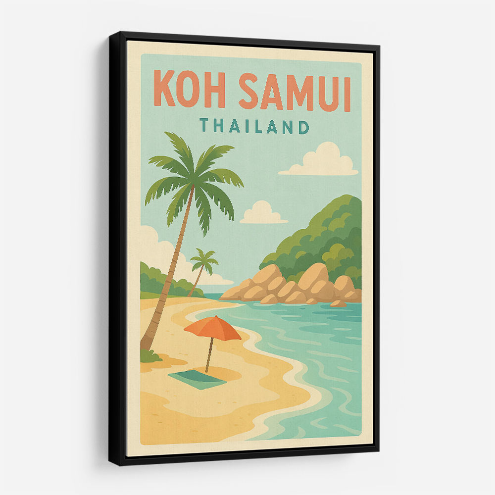 Koh Samui Thailand Travel Poster 1  Wall Art