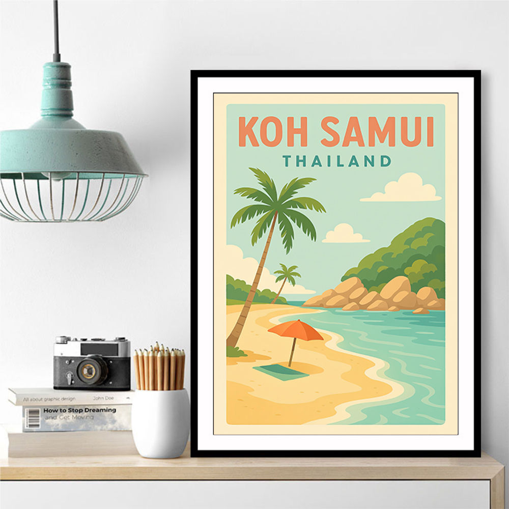 Koh Samui Thailand Travel Poster 1  Wall Art