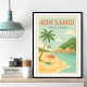 Koh Samui Thailand Travel Poster 1  Wall Art