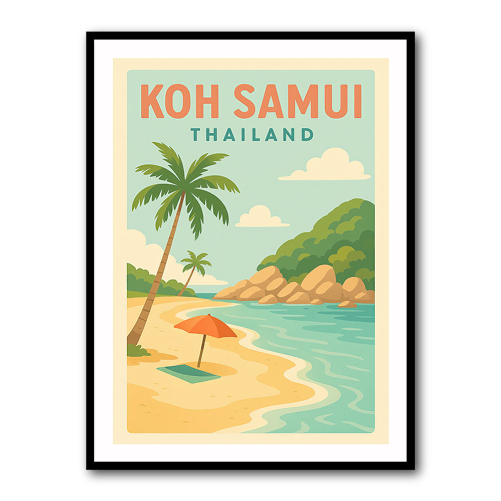 Koh Samui Thailand Travel Poster 1  Wall Art