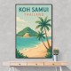 Koh Samui Thailand Travel Poster  Wall Art