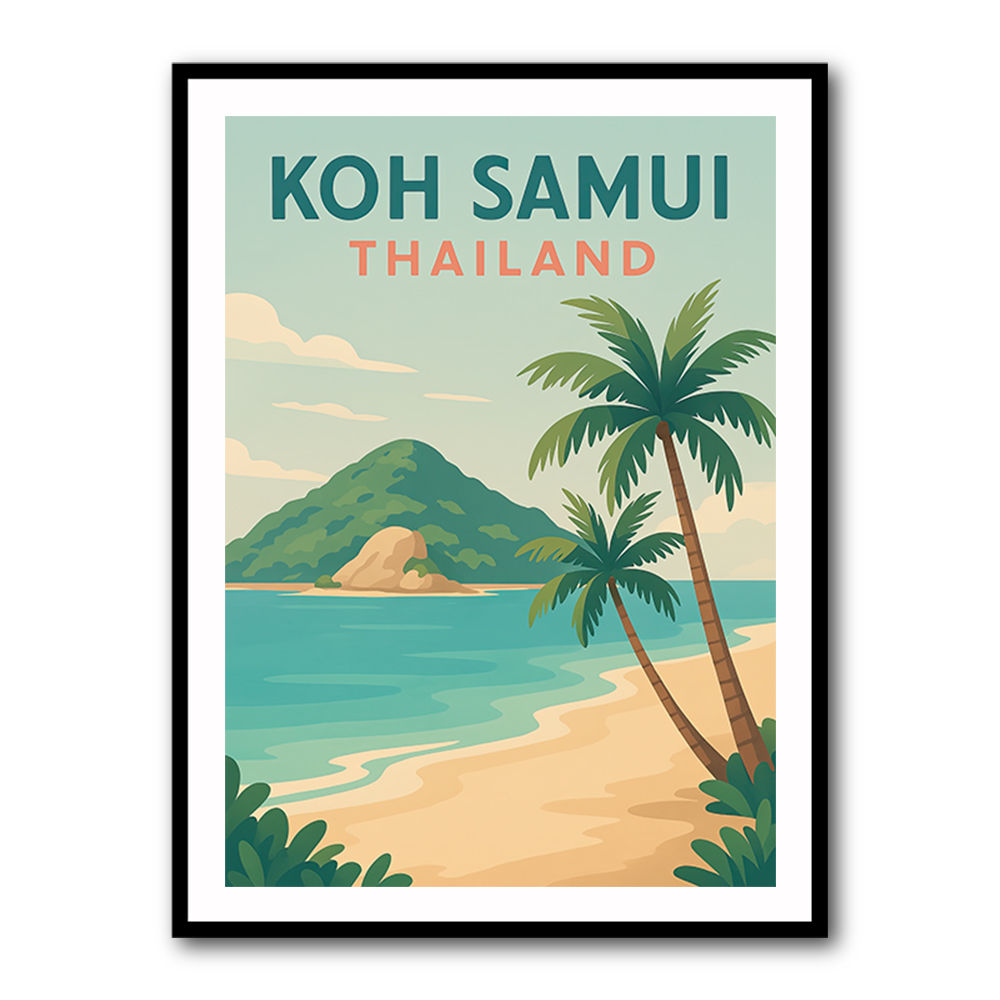 Koh Samui Thailand Travel Poster  Wall Art