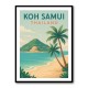 Koh Samui Thailand Travel Poster  Wall Art