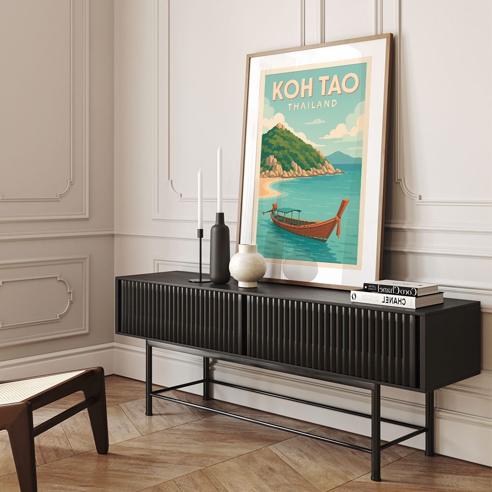 Koh Tao Thailand Travel Poster 1  Wall Art