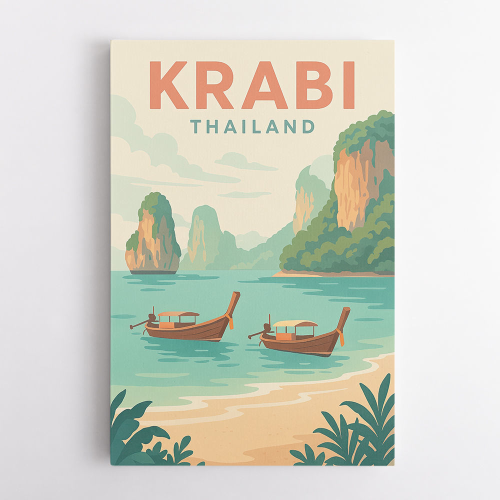 Krabi Thailand Travel Poster  Wall Art