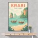 Krabi Thailand Travel Poster  Wall Art