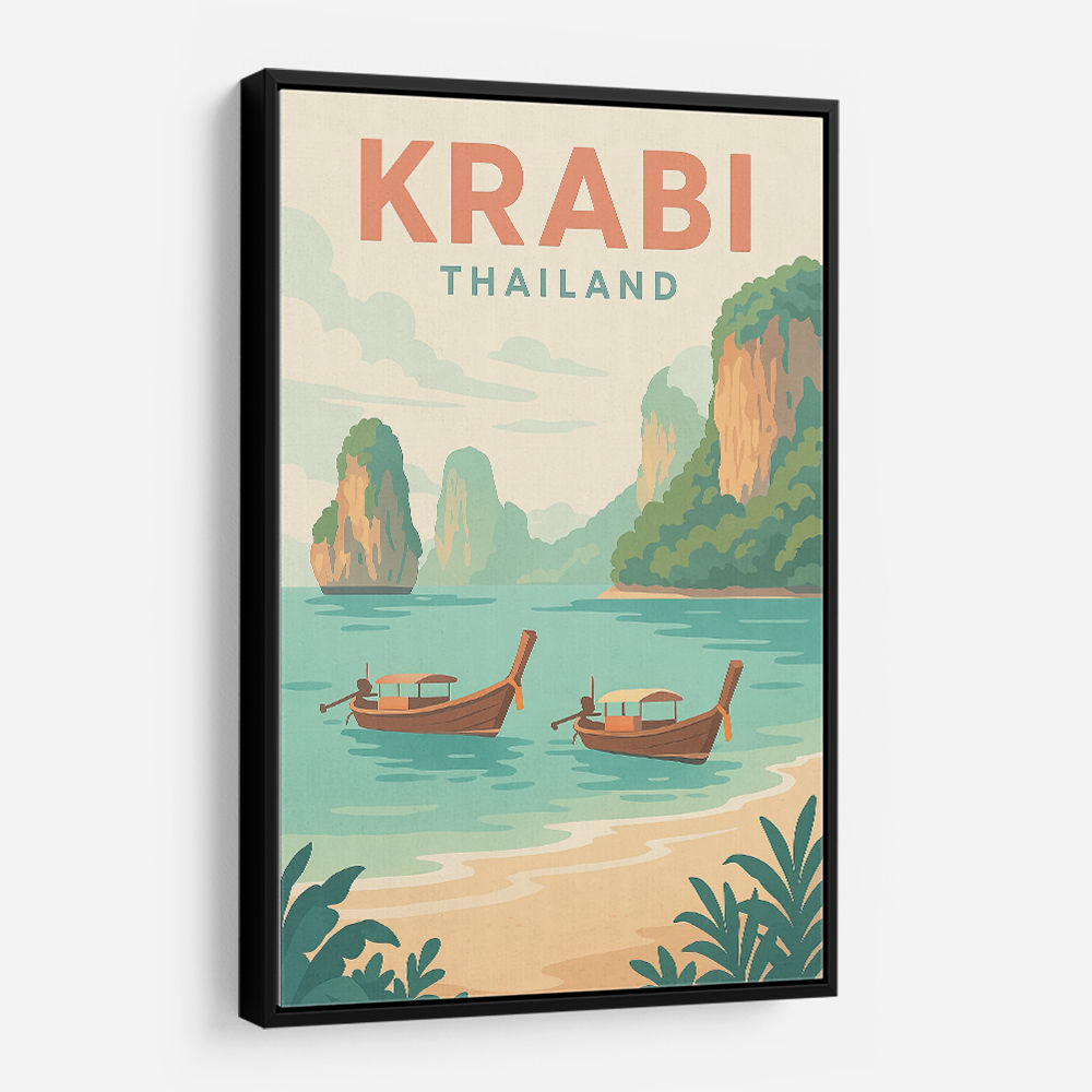 Krabi Thailand Travel Poster  Wall Art